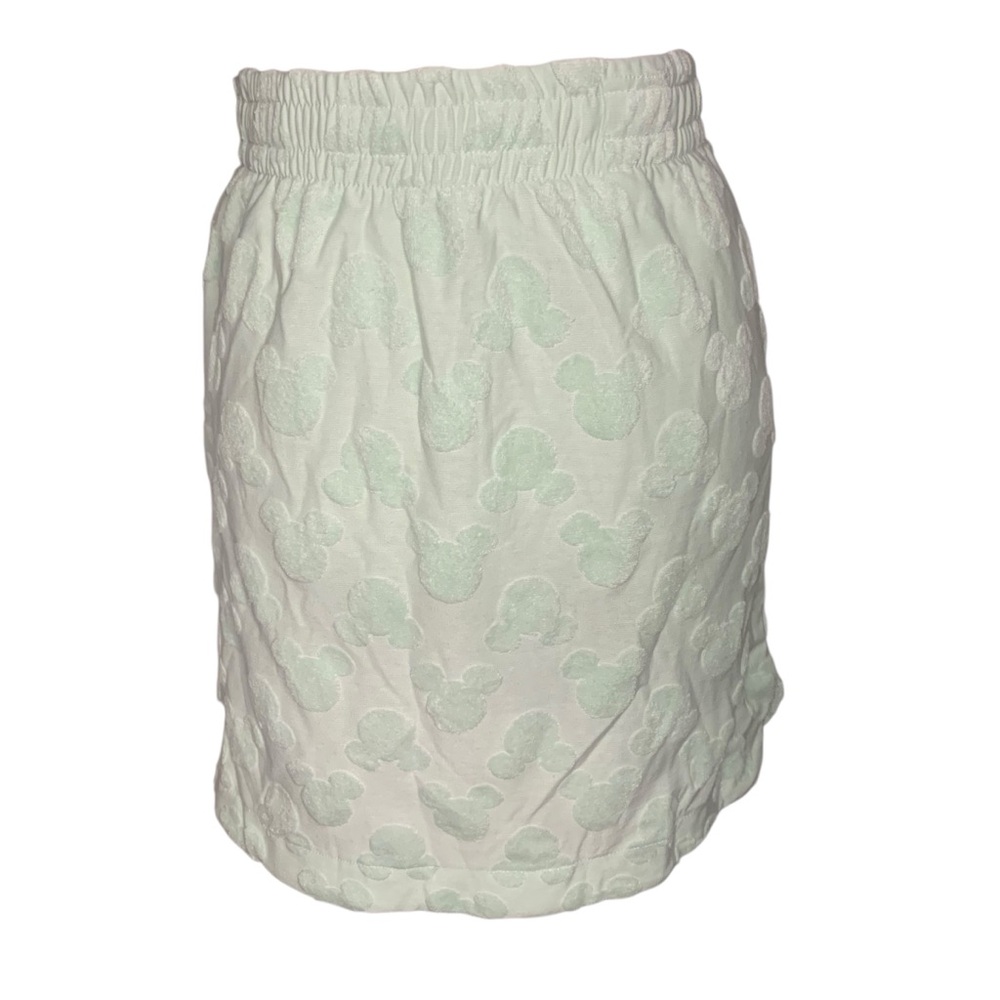 NWT Disney Mickey Mouse Womens Large Light Mint Green Terry Cloth Textured Skort